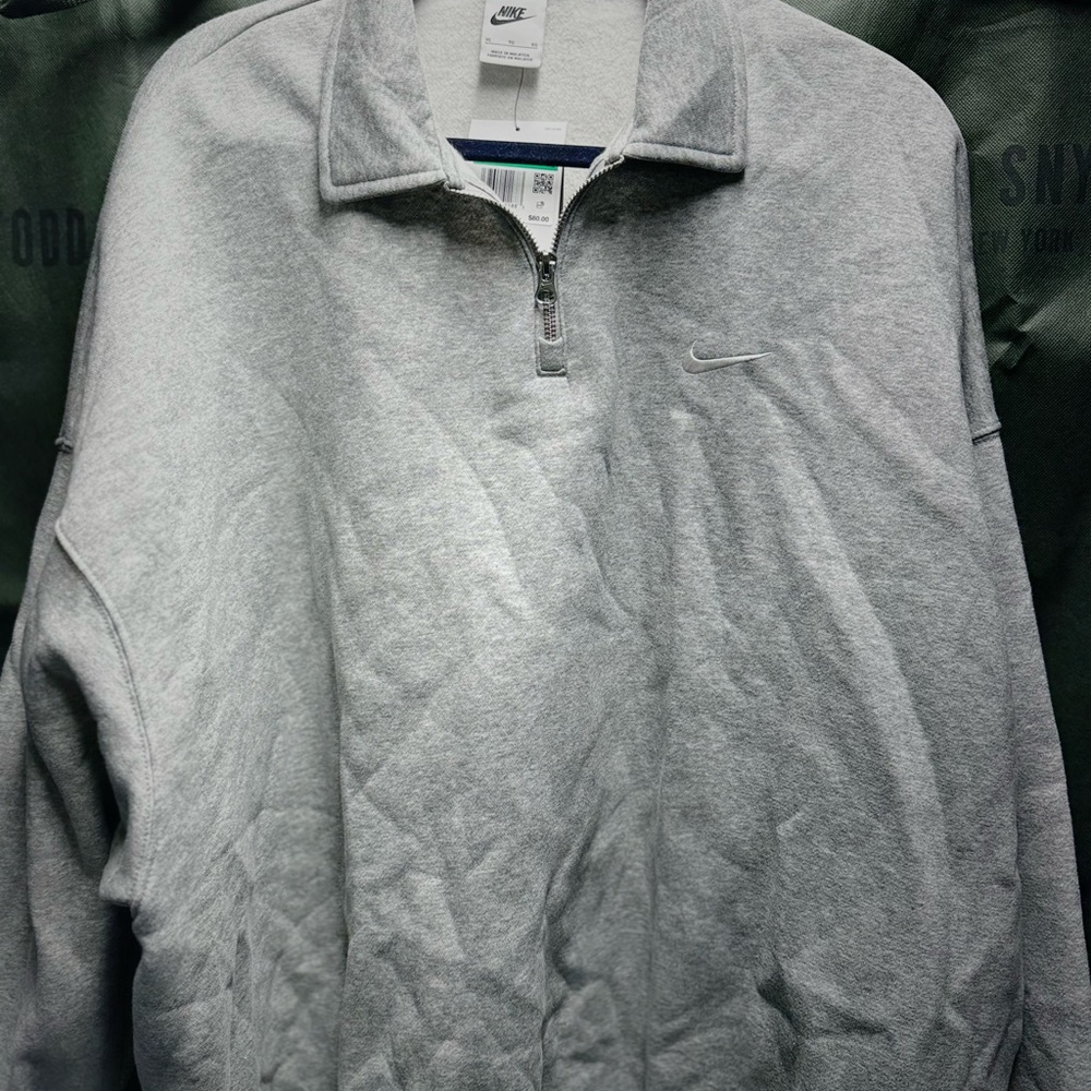 Nike Light Gray Half-Zip Pullover